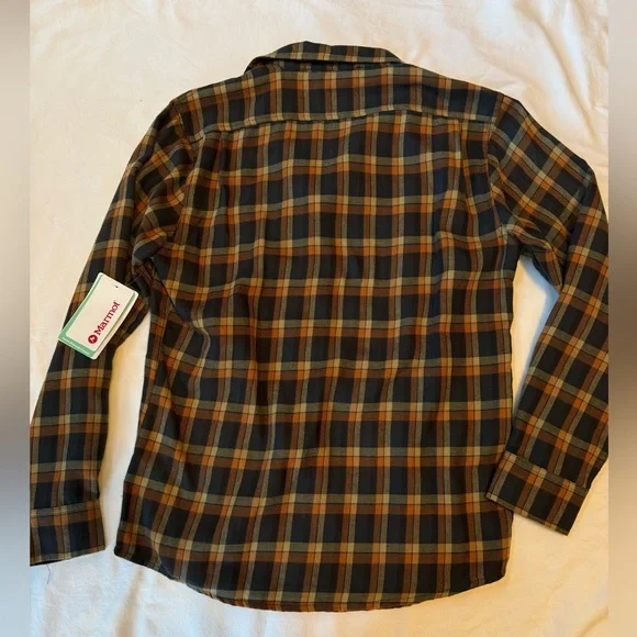 Men’s Marmot Fairfax Mid-weight Flannel in Copper - Picture 2 of 6